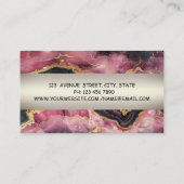 Carte De Visite Charme Professionnel Moderne, Lotus, Marbre Bourgo (Dos)