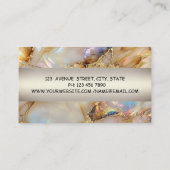 Carte De Visite Charme Professionnel moderne, Lotus, Marbre Perle (Dos)