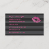 Carte De Visite Charme rose de consultant en matière de beauté de (Dos)