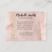 Carte De Visite Charme rose de miroitement de miroitement de (Dos)