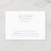Carte De Visite Charming Clean Design Professionnel Moderne Plain (Devant)
