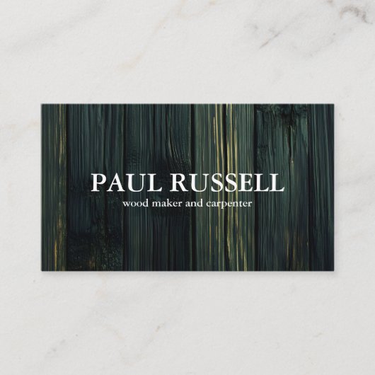 Carte De Visite Charpenterie de charpentier rustique pour grain de (Devant)