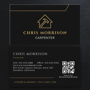 Carte De Visite Charpentier Code QR