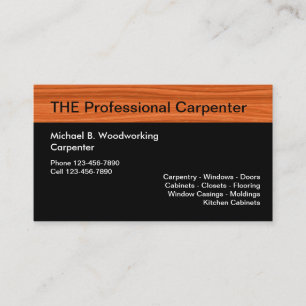 Carte De Visite Charpentier Conçu Professionnellement