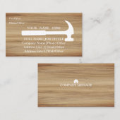 Carte De Visite Charpentier Constructeur Professionnel Outils Menu (Devant / Derrière)
