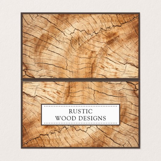 Carte De Visite Charpentier de bois de grain (Extérieur déplié)