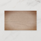 Carte De Visite Charpentier de bois fin (Dos)