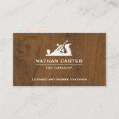 Carte De Visite Charpentier de bois Jack Plane bois foncé (Devant)