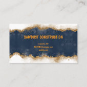 Carte De Visite Charpentier de construction bois sombre rustique (Dos)