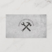 Carte De Visite Charpentier de construction en béton élégant (Devant)