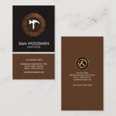 Carte De Visite Charpentier en bois moderne simple de panneau de (Devant / Derrière)