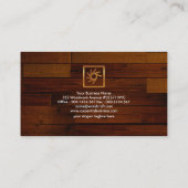 Carte De Visite Charpentier en bois poli de panneau de bois de (Dos)