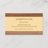 Carte De Visite Charpentier en bois rustique (Dos)