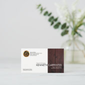 Carte De Visite Charpentier latéral spécial de panneau de bois de (Debout devant)