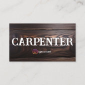 Carte De Visite Charpentier Menuisier Bois Professionnel (Dos)