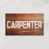 Carte De Visite Charpentier moderne de caroubier (Dos)