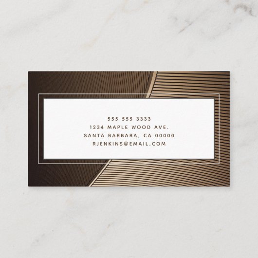 Carte De Visite Charpentier moderne professionnel (Dos)