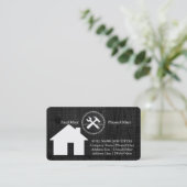 Carte De Visite Charpentier Outils de Construction Professionnels  (Debout devant)