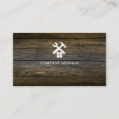 Carte De Visite Charpentier Outils de Construction Professionnels  (Dos)