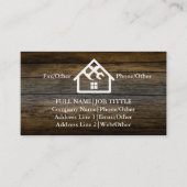 Carte De Visite Charpentier Outils de Construction Professionnels  (Devant)