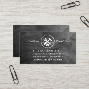 Carte De Visite Charpentier Outils de Construction Professionnels 