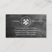 Carte De Visite Charpentier Outils de Construction Professionnels (Devant)