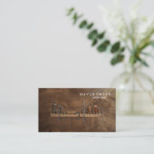 Carte De Visite Charpentier Outils de Construction Professionnels (Debout devant)
