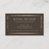 Carte De Visite Charpentier rustique Brown en bois (Dos)