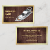 Carte De Visite Charrette de luxe Rustic Wood Gold (Devant / Derrière)