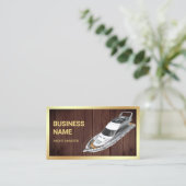 Carte De Visite Charrette de luxe Rustic Wood Gold (Debout devant)