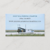 Carte De Visite Charte de pêche du capitaine de bateau (Devant)