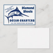 Carte De Visite Charte d'océan de conception de Marlin bleu (Devant / Derrière)