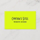 Carte De Visite Chartreuse et Noir Retro Gras (Devant)