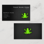 Carte De Visite Chartreuse, Grenouille verte néon (Devant / Derrière)