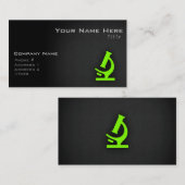 Carte De Visite Chartreuse, Microscope vert néon (Devant / Derrière)