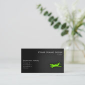 Carte De Visite Chartreuse, Neon Green Plane (Debout devant)