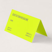 Carte De Visite chartreuse yellow - QR code -folded (Devant)