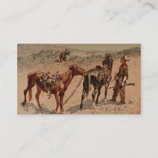 Carte De Visite Chasse Antelope par Frederic Remington (Dos)