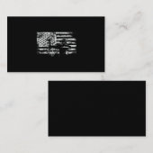 Carte De Visite Chasse Archer Drapeau Américain Chasse (Devant / Derrière)