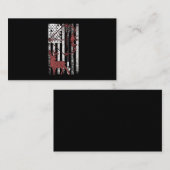 Carte De Visite Chasse avec Drapeau Américain Chasse à la Bow (Devant / Derrière)