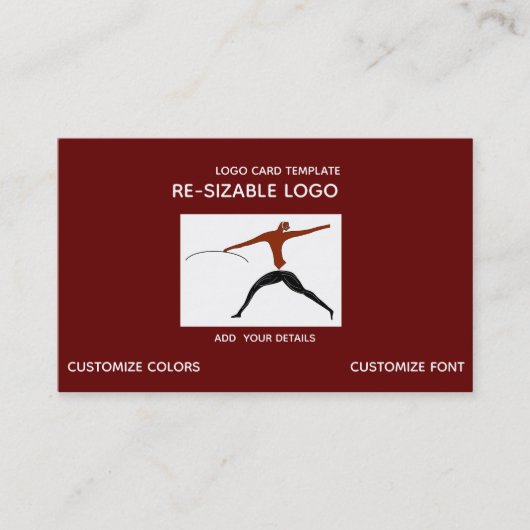 Carte De Visite Chasse Logo Guerrier Chasseur (Devant)