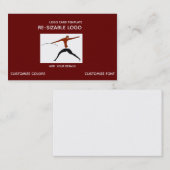 Carte De Visite Chasse Logo Guerrier Chasseur (Devant / Derrière)