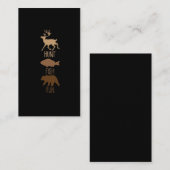 Carte De Visite Chasse Pêcheur Ours Camping en plein air sauvage (Devant / Derrière)