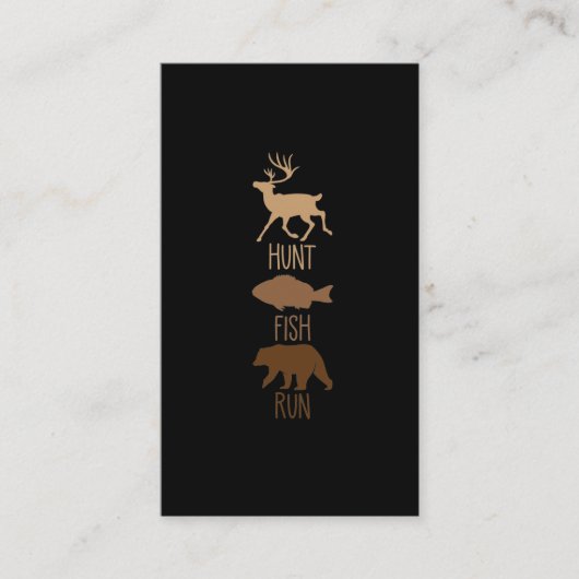 Carte De Visite Chasse Pêcheur Ours Camping en plein air sauvage (Devant)