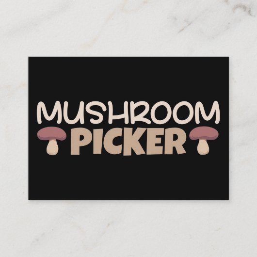 Carte De Visite Chasseur de champignons Picker de champignon (Devant)