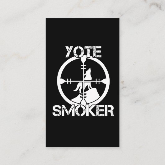 Carte De Visite Chasseur de coyote Chasse aux animaux sauvages Yot (Devant)