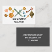 Carte De Visite Chasseur de trésor Métal Détection des reliques mi (Devant / Derrière)