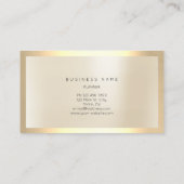 Carte De Visite Châssis en verre d'or Métallic minimal ivoire (Dos)