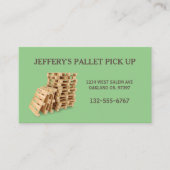 Carte De Visite Châssis professionnel en bois vert (Devant)