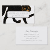 Carte De Visite Chat 1920 noir effrayant (Devant / Derrière)